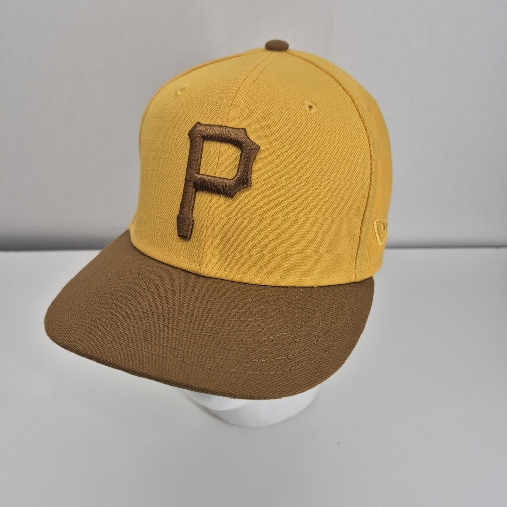 Pittsburgh Pirates Hat Cap Fitted 7 1/8 Yellow 1959 All Star Game Patch New Era